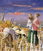 Sir William Orpen Harvest France oil painting artist